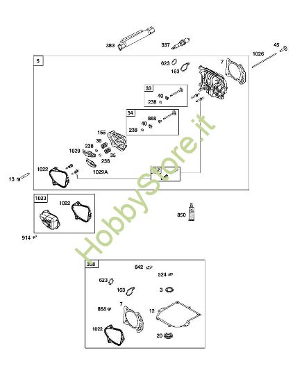 H - GRUPPO TESTATA CILINDRO B&S - 09 €¦ 093J02-0079-H5 brand Stihl